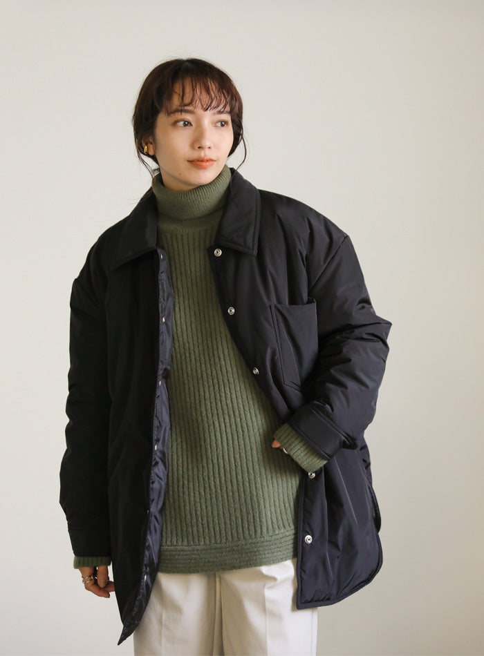 タートルネックラウンドリブニット【SALE】