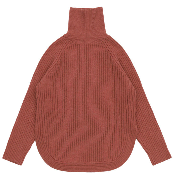 タートルネックラウンドリブニット【SALE】