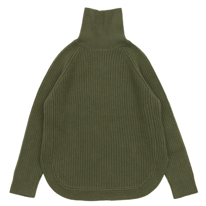 タートルネックラウンドリブニット【SALE】