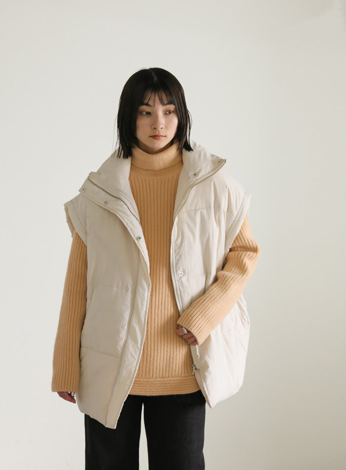 タートルネックラウンドリブニット【SALE】