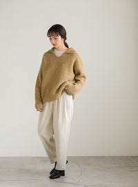 スキッパーローゲージニットプルオーバー【SALE】