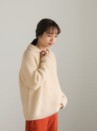 スキッパーローゲージニットプルオーバー【SALE】