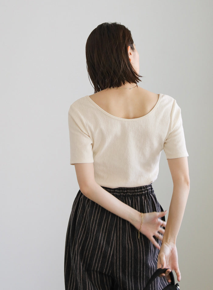 バレエネックハーフスリーブカットソー – SELECT MOCA