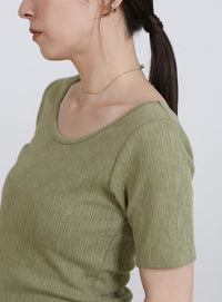 バレエネックハーフスリーブカットソー