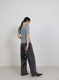 バレエネックハーフスリーブカットソー