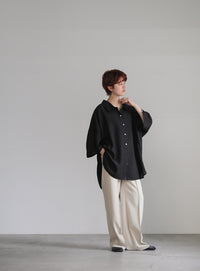 ルーズシルエットワイドスリーブシャツ【SALE】