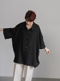 ルーズシルエットワイドスリーブシャツ【SALE】