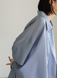ルーズシルエットワイドスリーブシャツ【SALE】