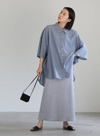 ルーズシルエットワイドスリーブシャツ【SALE】