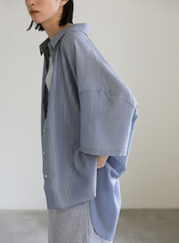 ルーズシルエットワイドスリーブシャツ【SALE】