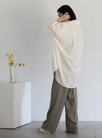 ルーズシルエットワイドスリーブシャツ【SALE】