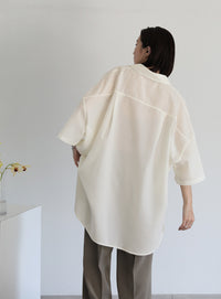 ルーズシルエットワイドスリーブシャツ【SALE】