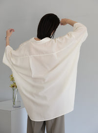 ルーズシルエットワイドスリーブシャツ【SALE】