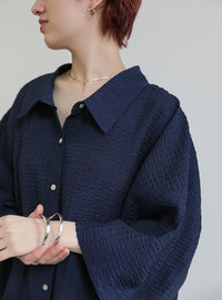 ルーズシルエットワイドスリーブシャツ【SALE】