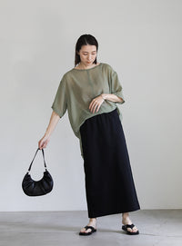 バックスリットアイラインスカート【SALE】