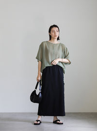 バックスリットアイラインスカート【SALE】