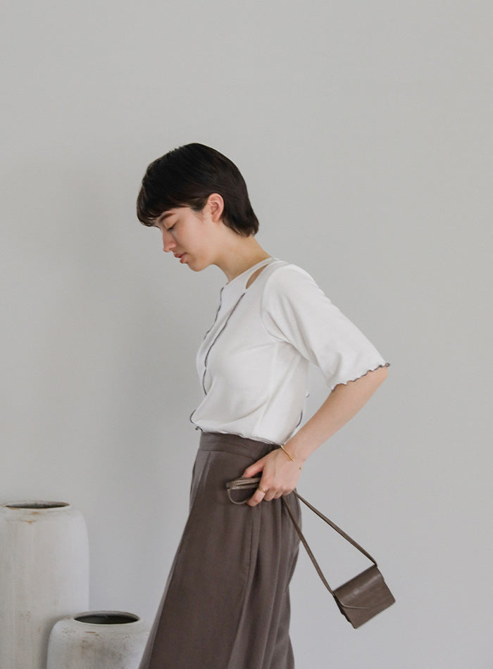 mocaページ オープンネックシアーボーダートップス【SALE】 – SELECT MOCA