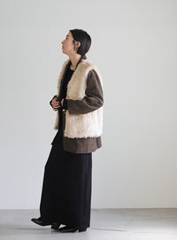 フェイクファーベスト【SALE】