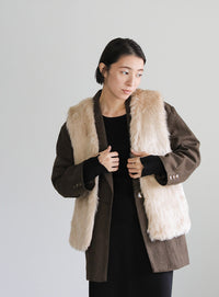 フェイクファーベスト【SALE】