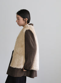 フェイクファーベスト【SALE】