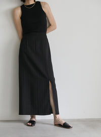 スリットタイトジャガードスカート【SALE】