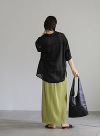 スリットタイトジャガードスカート【SALE】