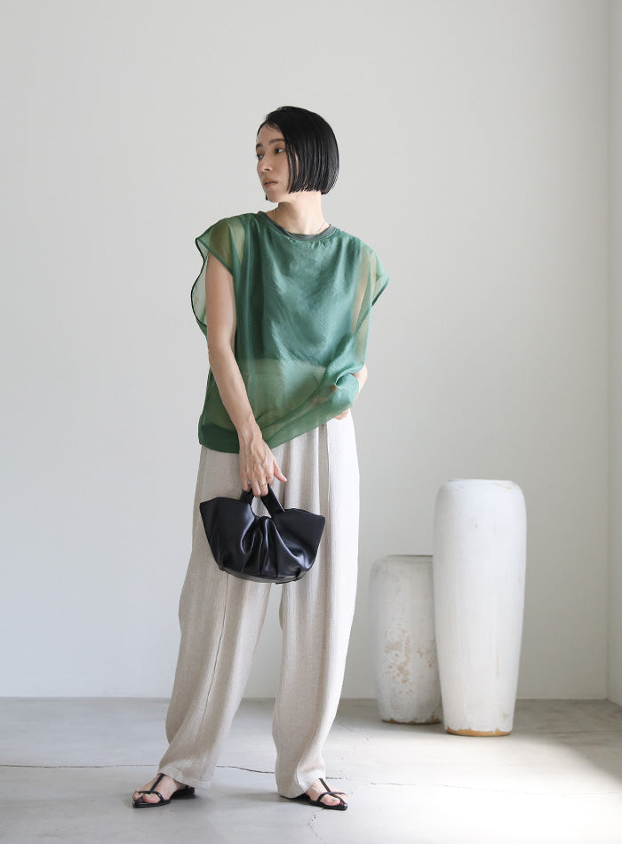 シアードッキングフレンチスリーブトップス – SELECT MOCA