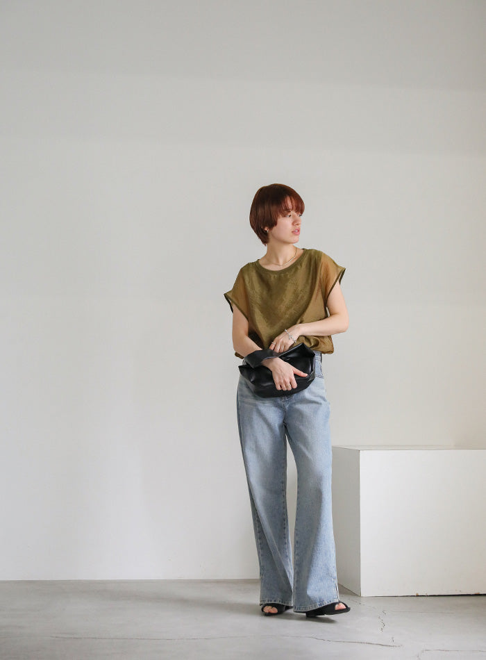 シアードッキングフレンチスリーブトップス – SELECT MOCA