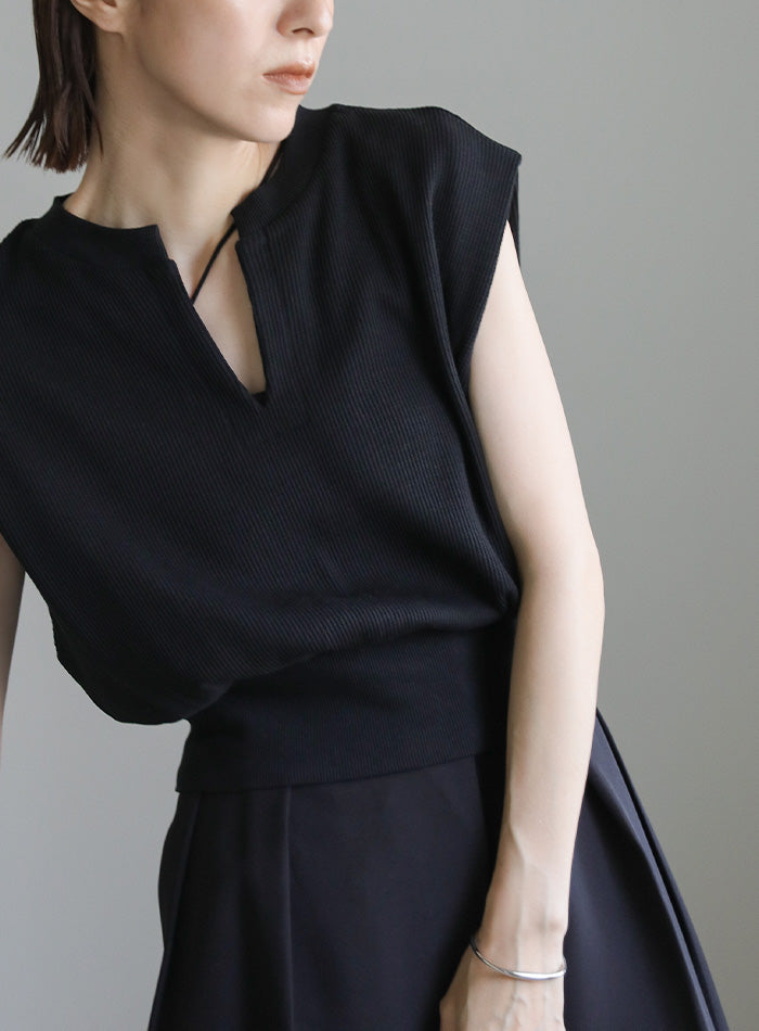 ワッフルフレンチスリーブトップス – SELECT MOCA