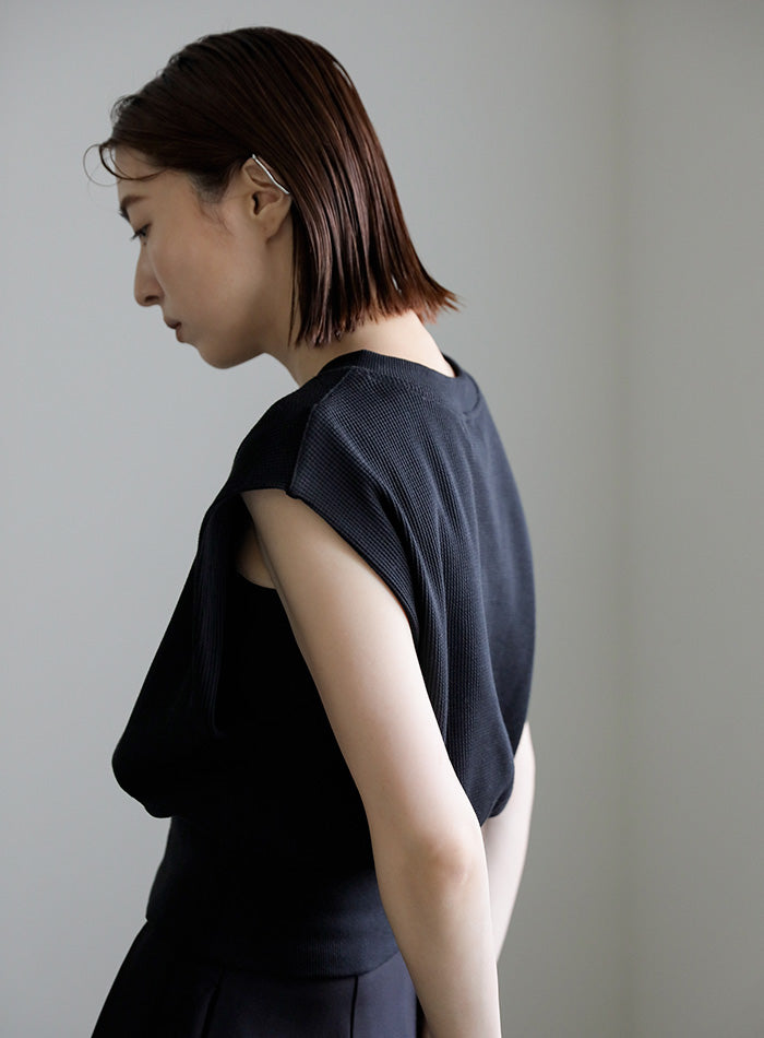 ワッフルフレンチスリーブトップス – SELECT MOCA
