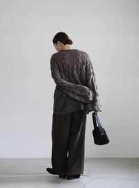 モヘアライクドロップ編みオーバーニット