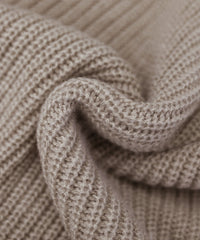 シャーリングデザインタートルニット