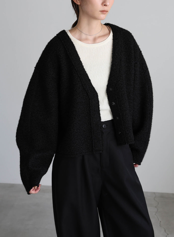 ブークレーVネックショートカーディガン