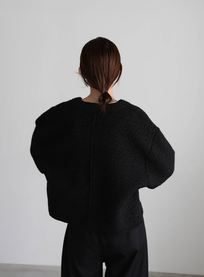 ブークレーVネックショートカーディガン