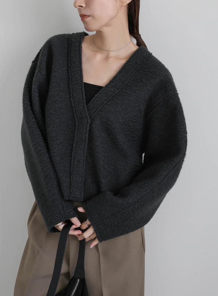 ブークレーVネックショートカーディガン