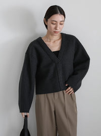 ブークレーVネックショートカーディガン