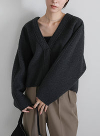 ブークレーVネックショートカーディガン