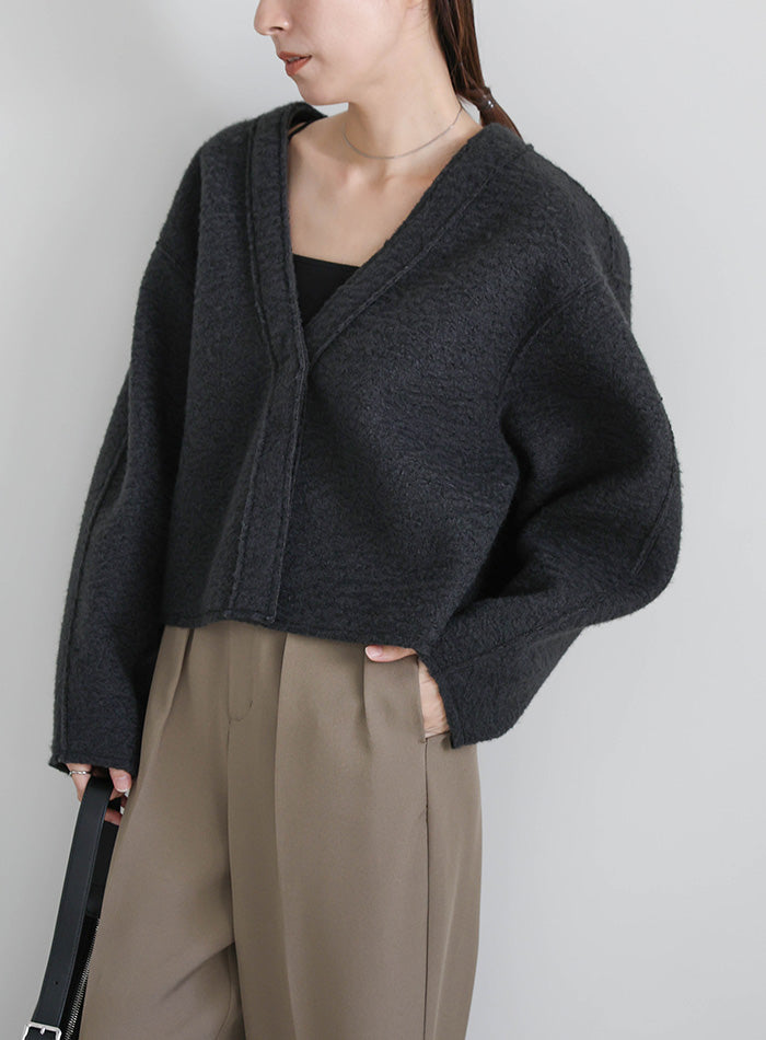 ブークレーVネックショートカーディガン