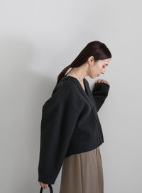 ブークレーVネックショートカーディガン