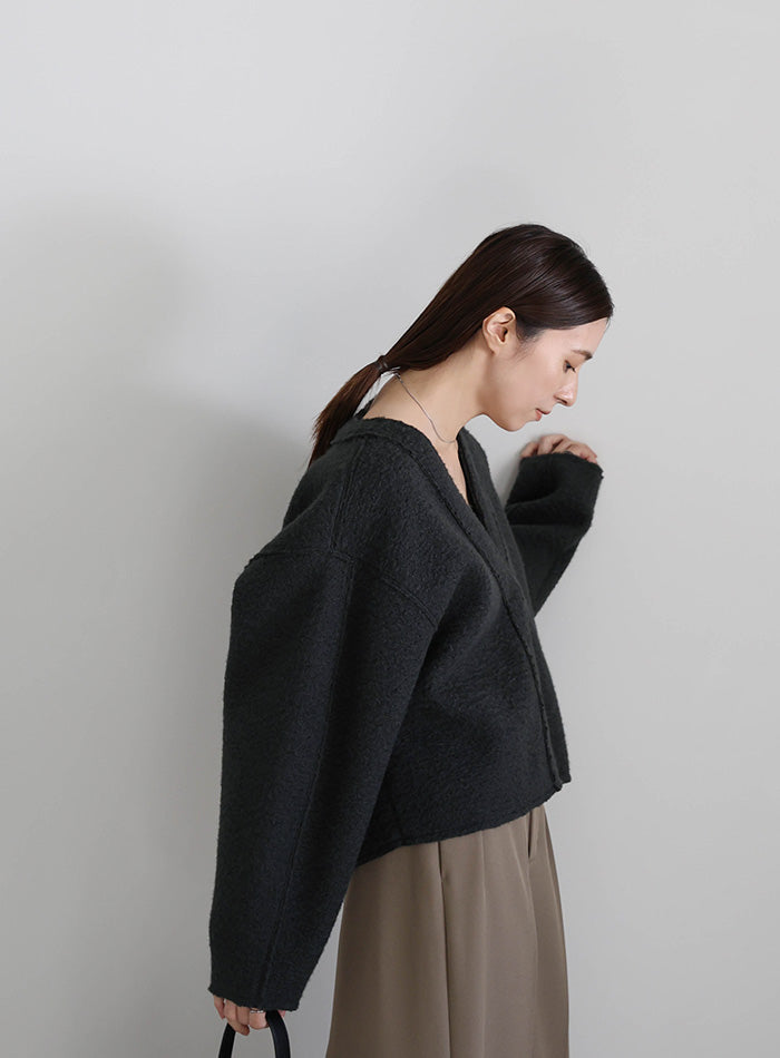 ブークレーVネックショートカーディガン