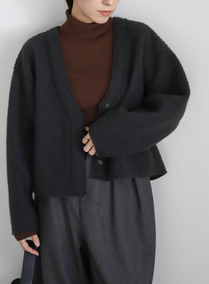 ブークレーVネックショートカーディガン