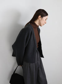 ブークレーVネックショートカーディガン