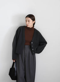 ブークレーVネックショートカーディガン