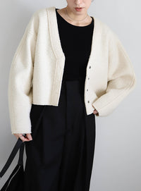 ブークレーVネックショートカーディガン