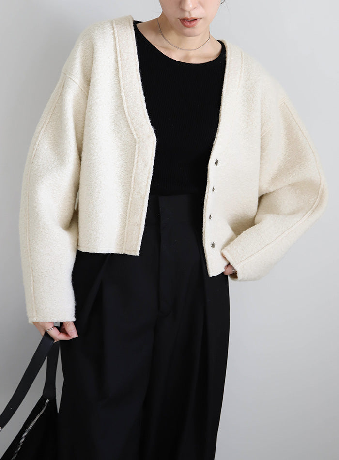 ブークレーVネックショートカーディガン