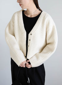 ブークレーVネックショートカーディガン