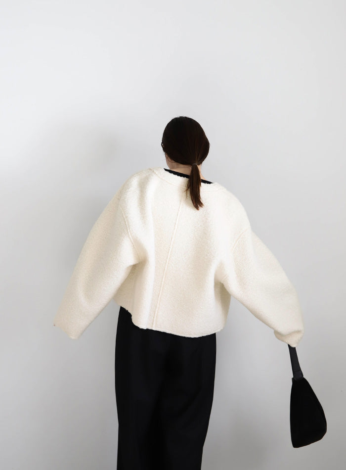 ブークレーVネックショートカーディガン