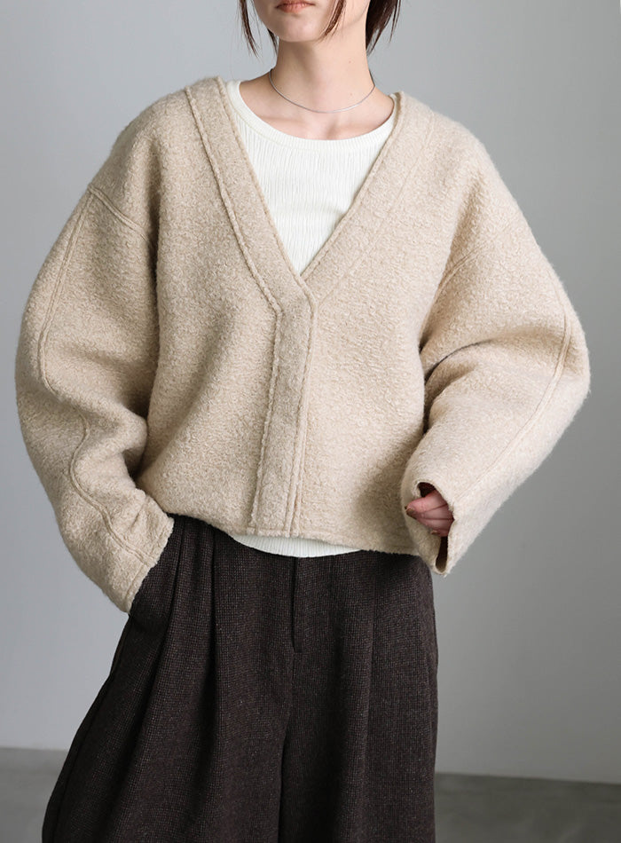 ブークレーVネックショートカーディガン