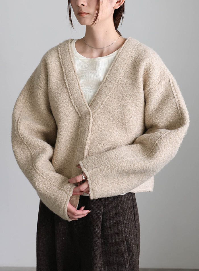 ブークレーVネックショートカーディガン