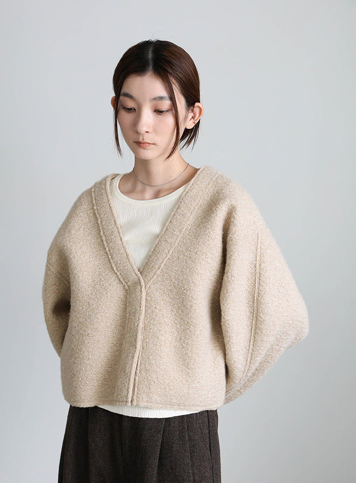 ブークレーVネックショートカーディガン